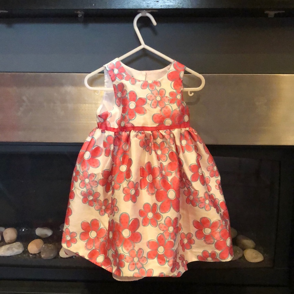Adorable Easter dress girls 2 year old floral with tulle layer